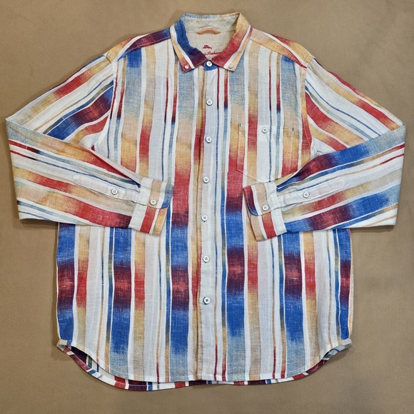 Tommy Bahama Other - Tommy Bahama  Tommy Bahama Sunset Striped Breezer Long-Sleeve Linen Shirt Relax